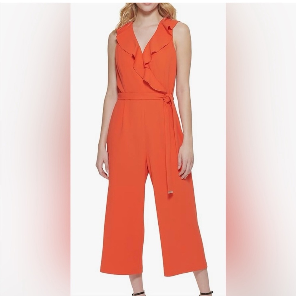 Tommy Hilfiger Peach Belted Jumpsuit NWT